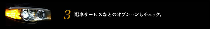 配車サービスなどのオプションもチェック。